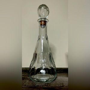 Vintage Thumbprint Decanter.